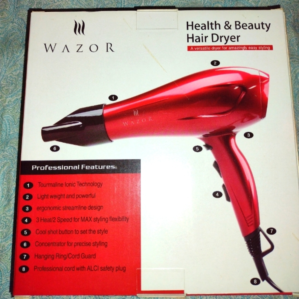 Wazor Hair Dryer - Full Size, New in Box